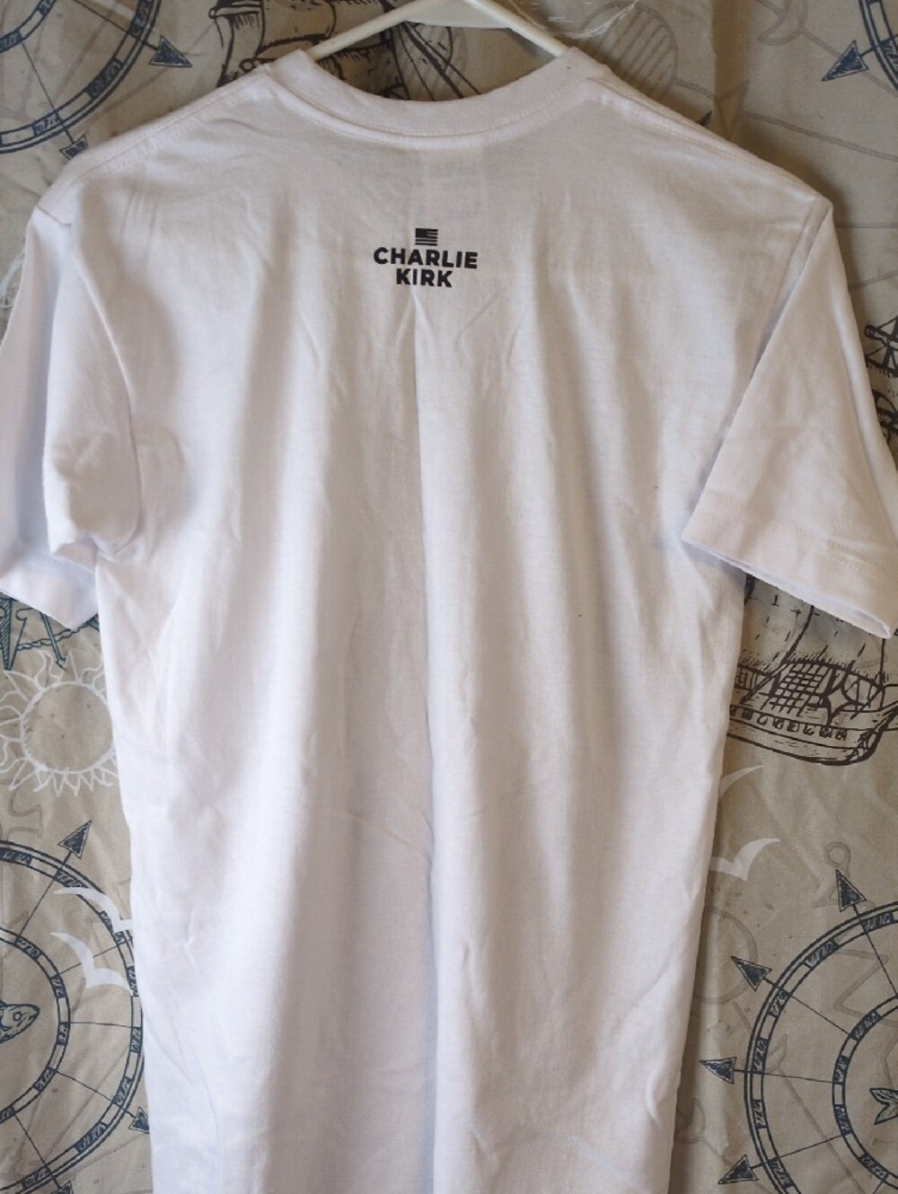 Graphic Tee in Cream with Prayer Illustration - Picture 5 of 5